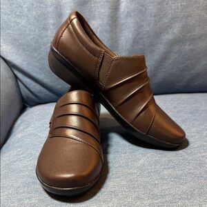 Clarks Dark Brown Women’s Leather Loafers